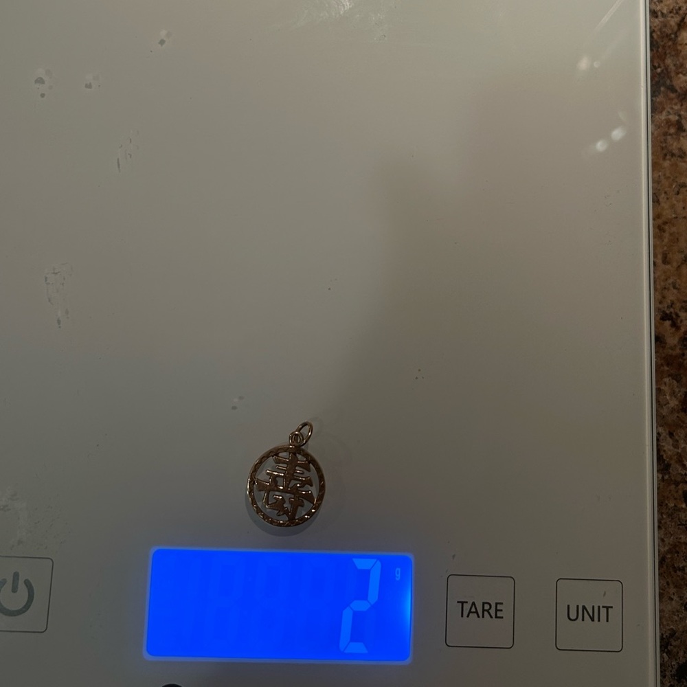 14k gold Chinese Character (happiness) Charm - Picture 5 of 5